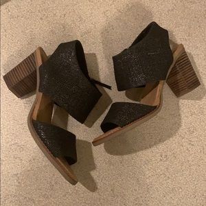 TOMS Majorca Cut Out Heel Black